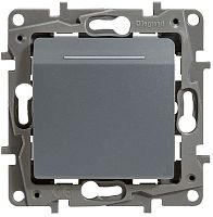 Выключатель карточный с подсветкой без рамки Legrand Etika 1-кл. алюминий картинка